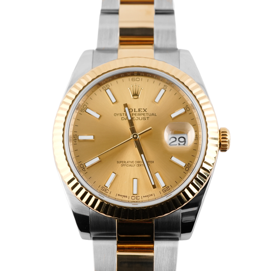 Rolex Datejust 41 Champagne Index Dial on Oyster 126333 Card 2016