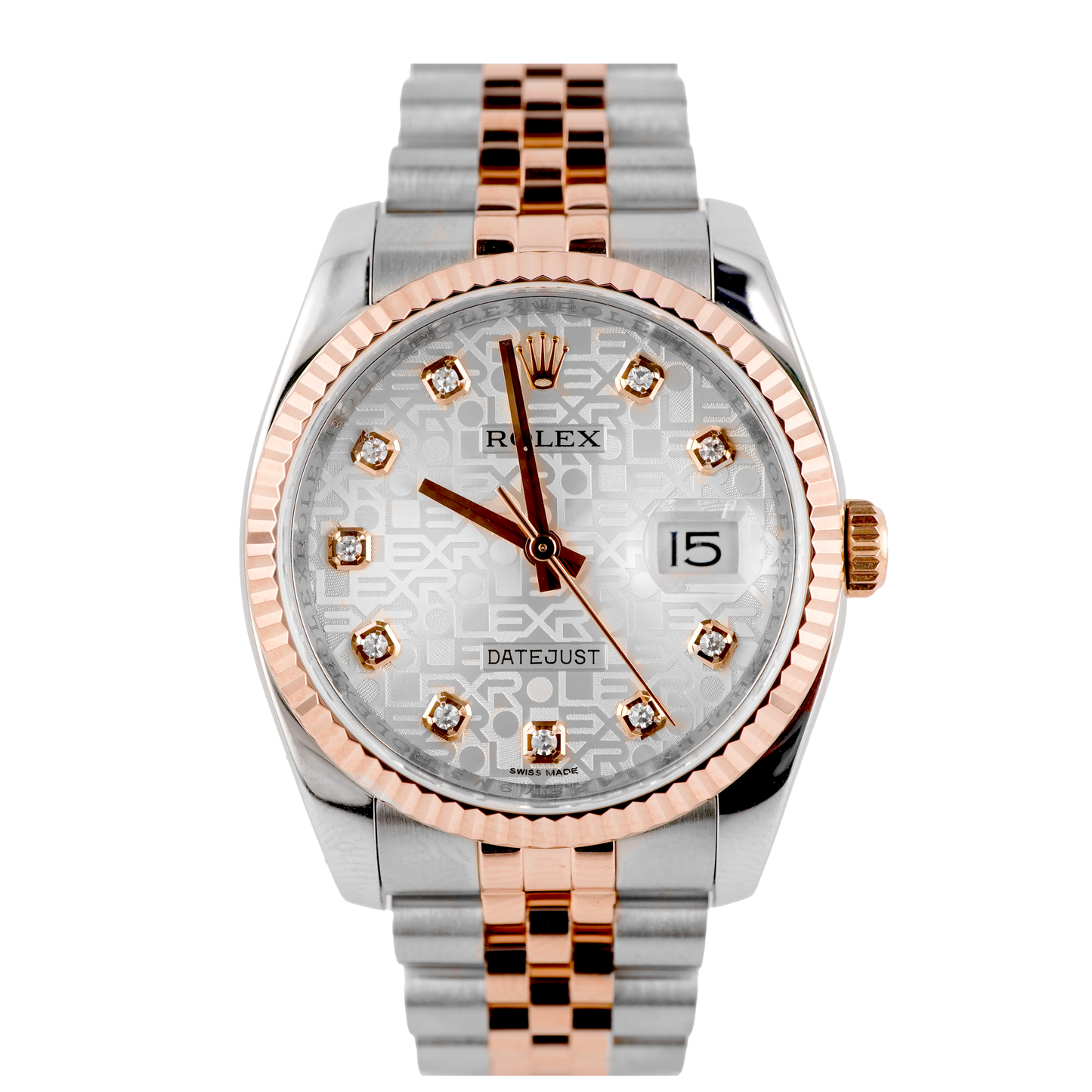 Rolex Datejust Silver Jubilee Diamond Dial on Jubilee 116231 Card 2015