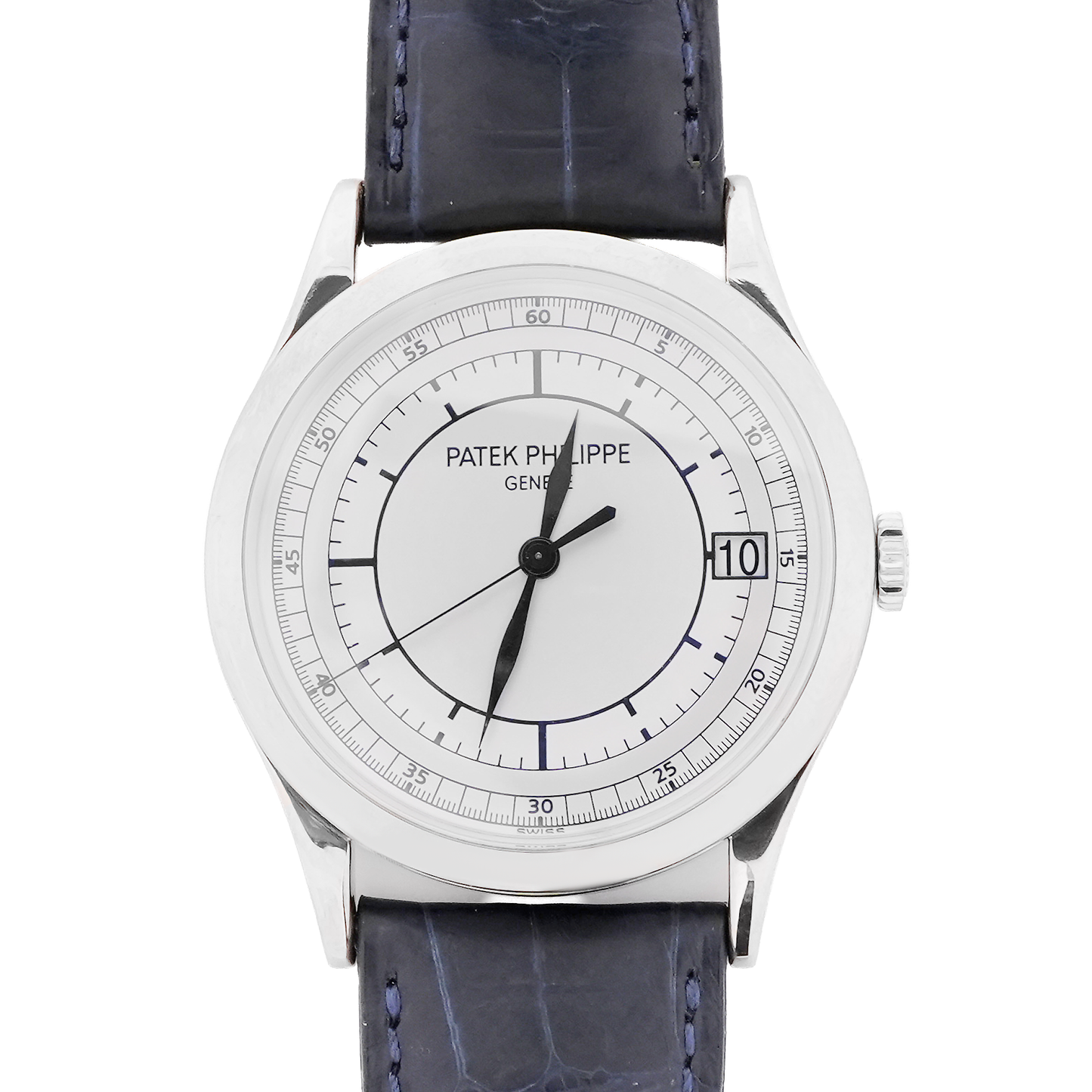 Patek Phillipe Calatrava Silver Dial on Leather 5296G-001 Complete 2006