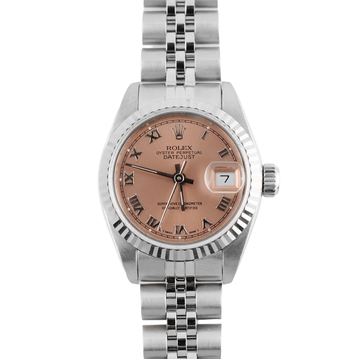 Rolex Datejust Lady Salmon Roman Dial on Jubilee 69174 Papers 1993