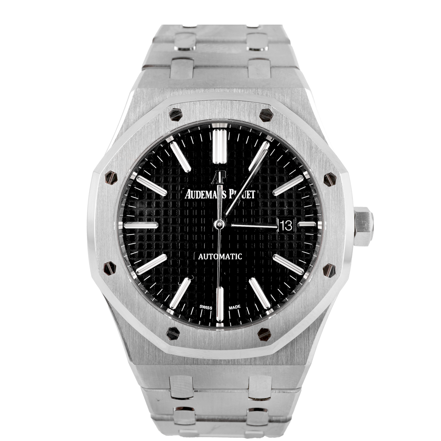 Audemars Piguet Royal Oak Selfwinding Black Dial on Bracelet 15400ST.OO.1220ST.01 Archives 2015
