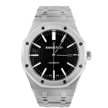 Audemars Piguet Royal Oak Selfwinding Black Dial on Bracelet 15400ST.OO.1220ST.01 Archives 2015