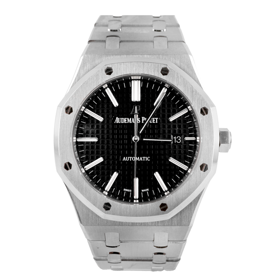 Audemars Piguet Royal Oak Selfwinding Black Dial on Bracelet 15400ST.OO.1220ST.01 Archives 2015