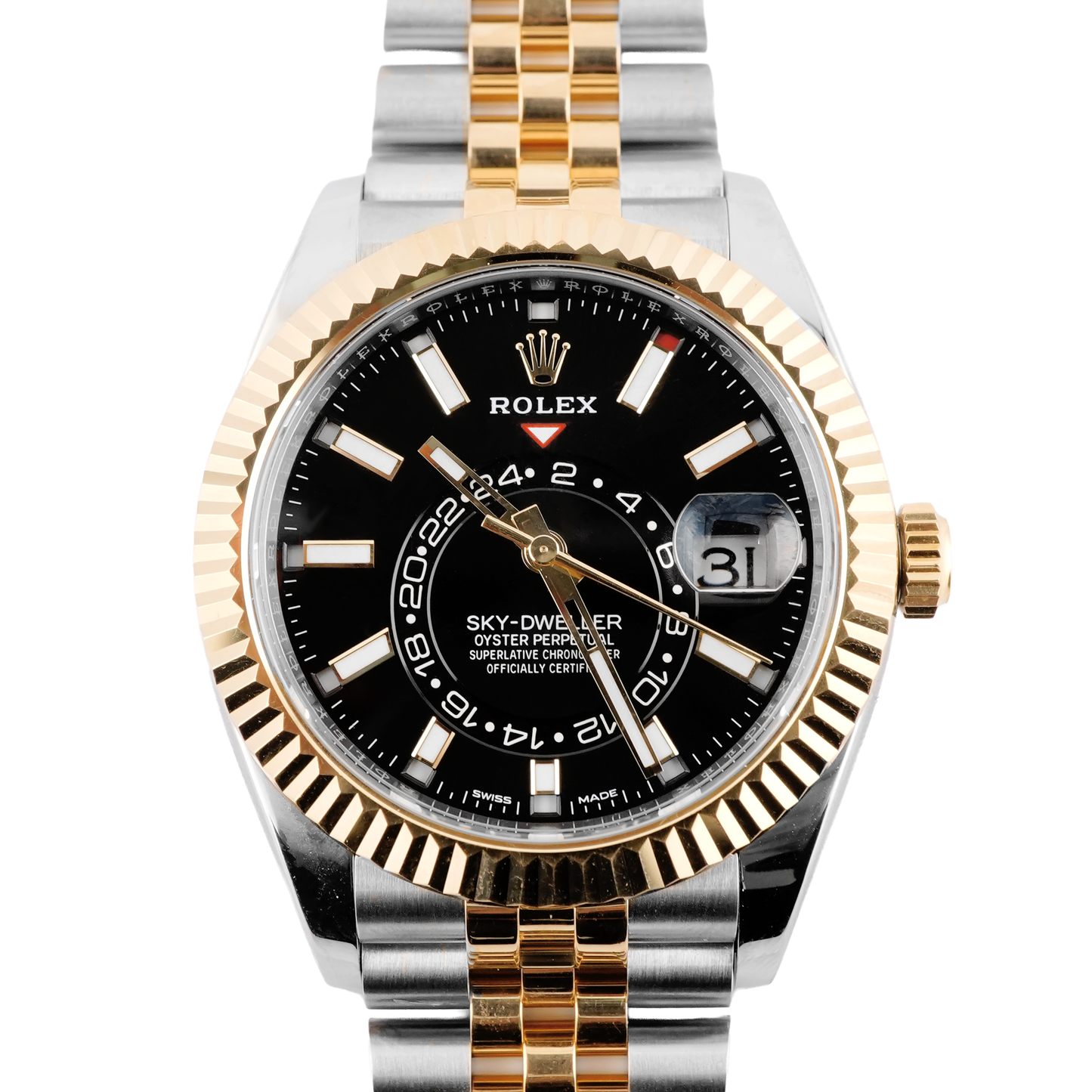 Rolex SkyDweller Black Index Dial on Jubilee 326933 Card 2023