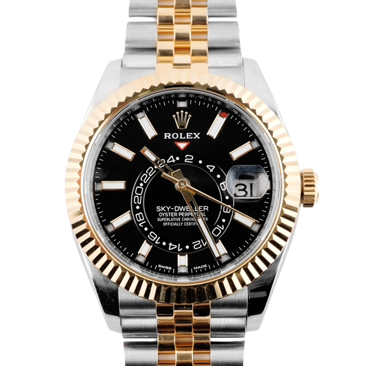 Rolex SkyDweller Black Index Dial on Jubilee 326933 Card 2023