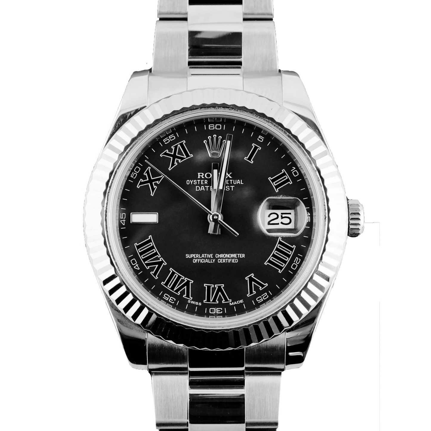 Rolex Datejust II Charcoal Grey Dial on Oyster 116334 Card 2012