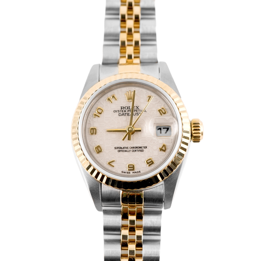 Rolex Datejust Lady Ivory Arabic Jubilee Dial on Jubilee 69173 Papers 1999