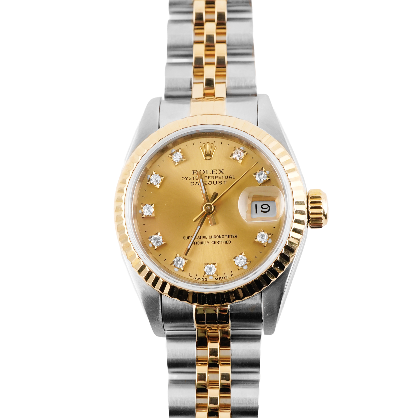 Rolex Datejust Lady Champagne Diamond Dial on Jubilee 69173 Papers 1993