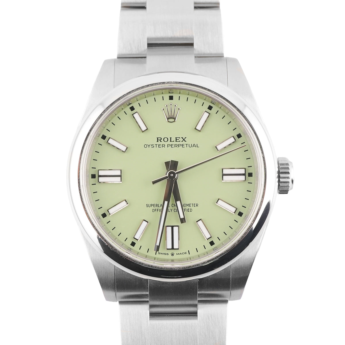 Rolex Oyster Perpetual 41 Pistachio Dial on Oyster 134300 Complete 2025