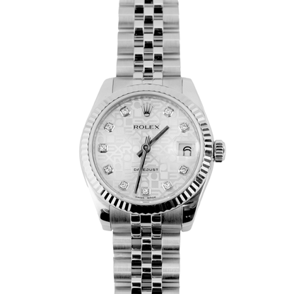 Rolex Datejust 31 Silver Jubilee Diamond Dial on Jubilee 178274 Card 2012