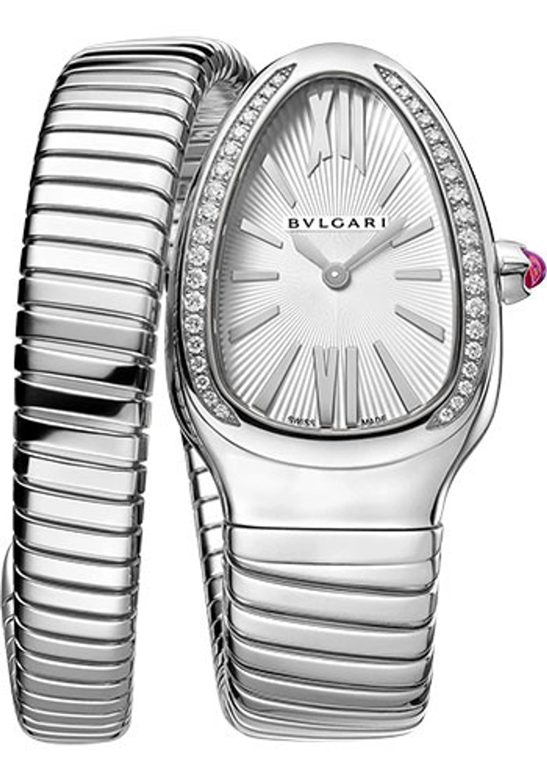 Bvlgari Serpenti Tubogas Silver Dial on Spiral Bracelet 101827 Complete 2026