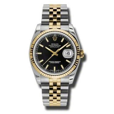 Rolex Datejust 36 Black Onyx Diamond 6 & 9 Dial on Jubilee 116233 Papers 2005