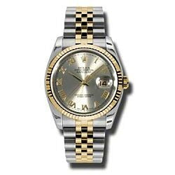 Rolex Datejust Grey Roman Dial on Jubilee 116233 Card 2010