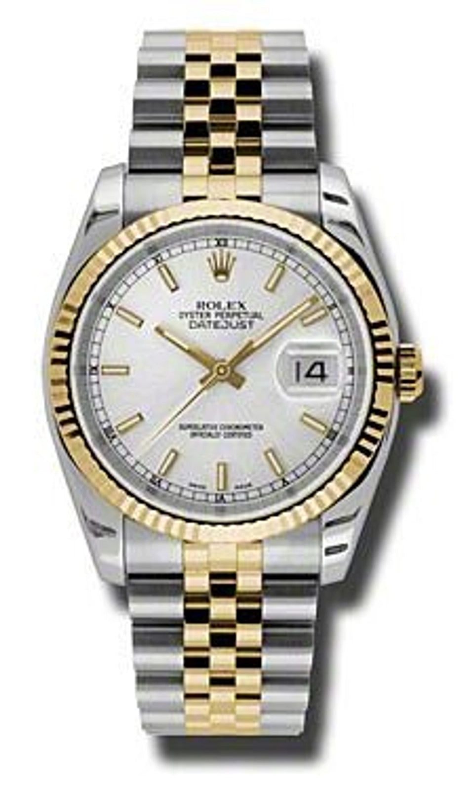 Rolex Datejust 36 Silver Stick Dial on Jubilee 116233 Card 2016