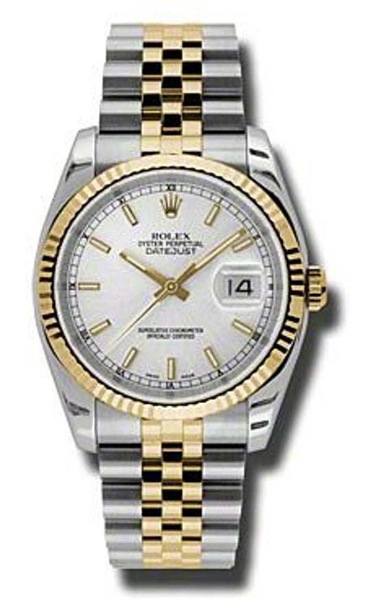 Rolex Datejust 36 Silver Stick Dial on Jubilee 116233 Card 2016