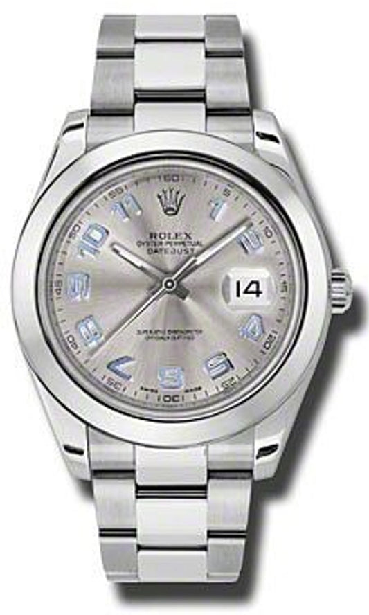 Rolex Datejust II Grey Arabic Dial on Oyster 116300 Card 2016
