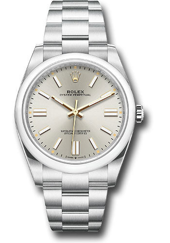 Rolex Oyster Perpetual 41 Silver Index Dial on Oyster 124300 Card 2023