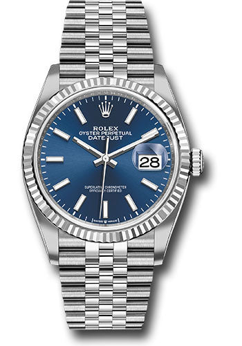 Rolex Datejust 36 Blue Index Dial on Jubilee 126234 Card 2026