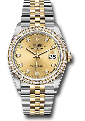 Rolex Datejust 36 Champagne Diamond Dial on Jubilee 126283 Complete 2026