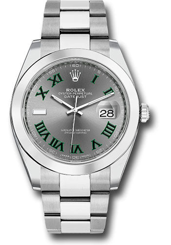 Rolex Datejust 41 Slate Green Roman Dial on Oyster 126300 Complete 2026