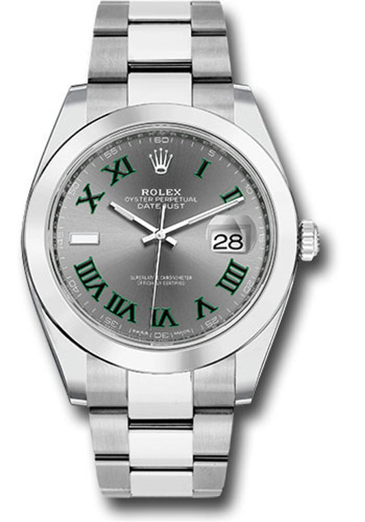 Rolex Datejust 41 Slate Green Roman Dial on Oyster 126300 Card 2025