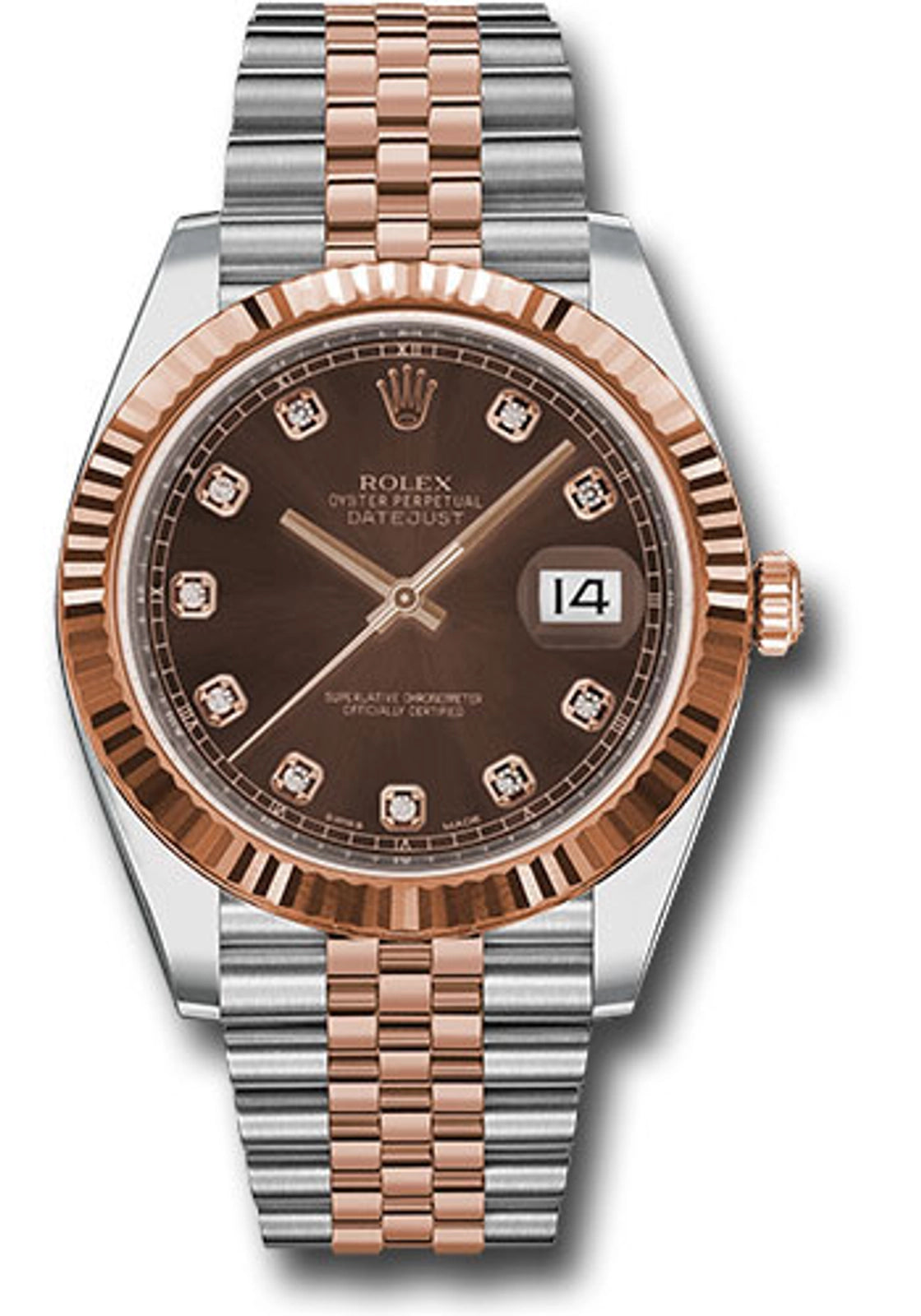 Rolex Datejust 41 Chocolate Diamond Dial on Jubilee 126331 Card 2016