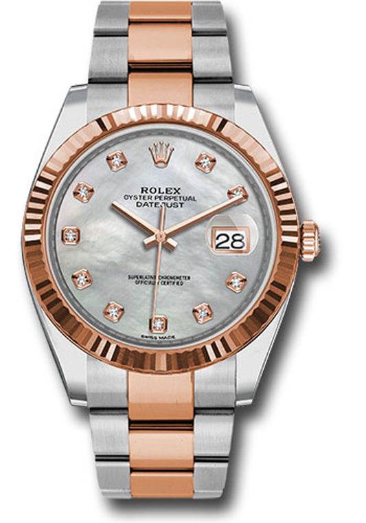 Rolex Datejust 41 Mother-Of-Pearl Diamond Dial on Oyster 126331 2015