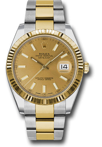 Rolex Datejust 41 Champagne Index Dial on Oyster 126333 Card 2019