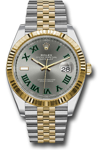 Rolex Datejust 41 Slate Green Roman Dial on Jubilee 126333 Card 2020