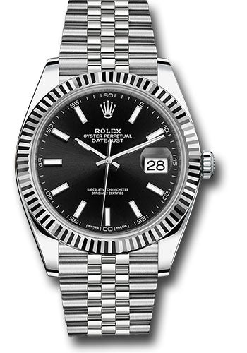 Rolex Datejust 41 Black Index Dial on Jubilee 126334 Card 2017