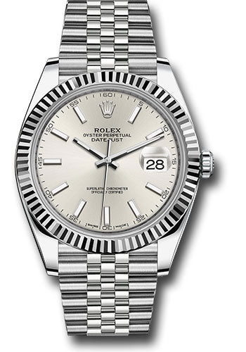 Rolex Datejust 41 Silver Index Dial on Jubilee 126334 Card 2019