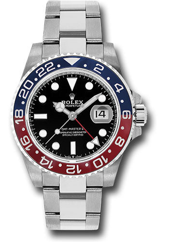 Rolex GMT-Master II Pepsi Black Dial on Oyster 126710BLRO Card 2021