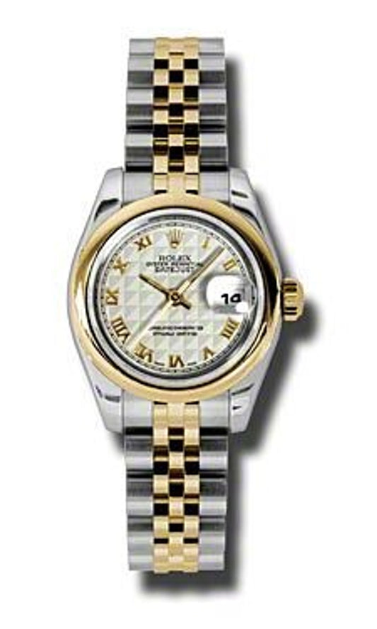 Rolex Datejust Lady White Arabic Dial on Jubilee 179163 Papers 2006