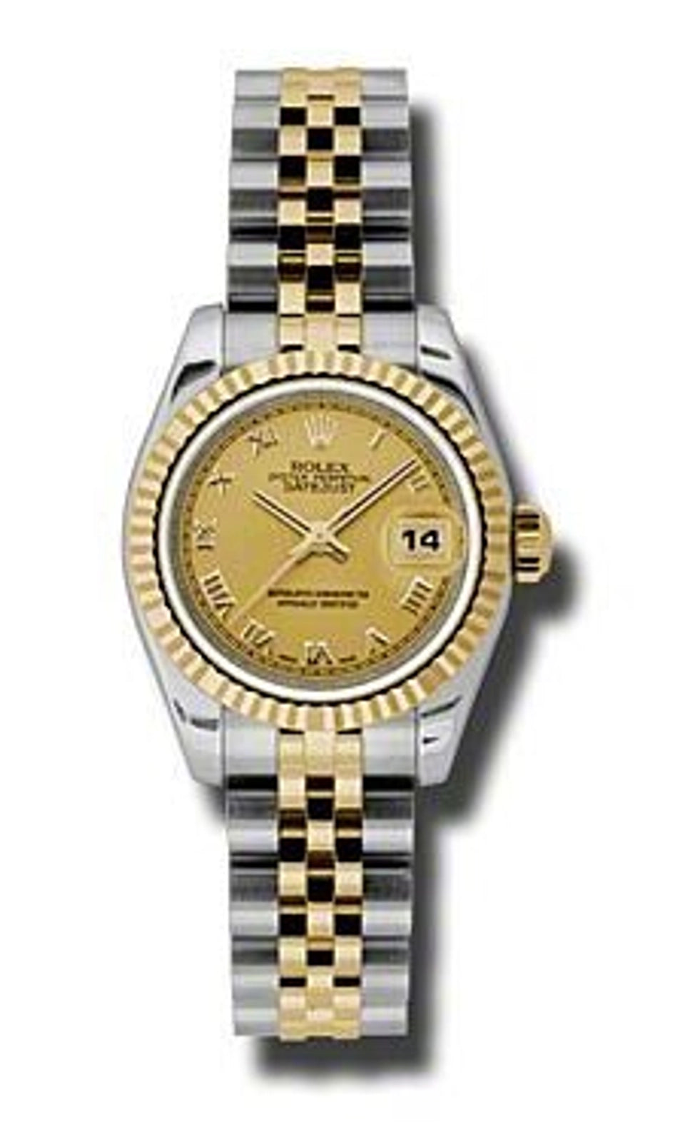 Rolex Datejust Lady Champagne Roman Dial on Jubilee 179173 Card 2008