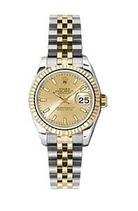 Rolex Datejust Lady Champagne Stick Dial on Jubilee 179173 2014