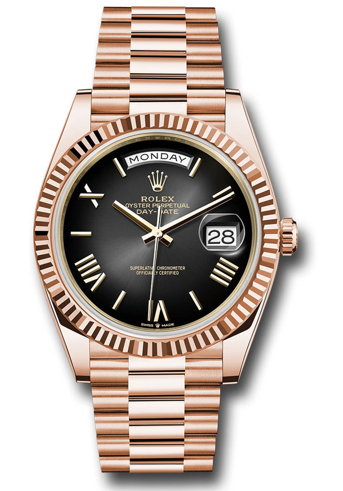 Rolex Day-Date 40 Slate Ombre Roman Dial on President 228235 Card 2026