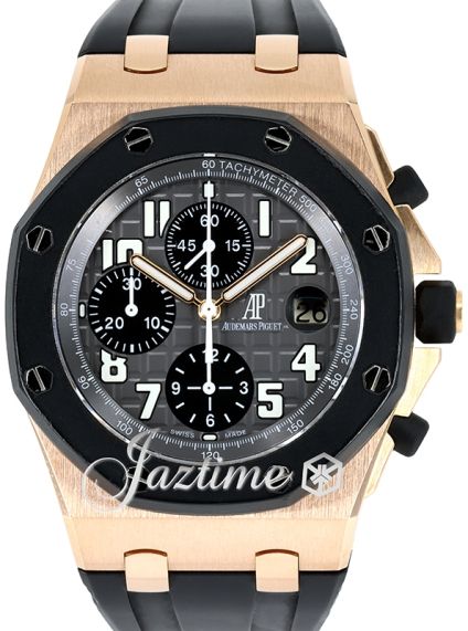 Audemars Piguet Offshore Selfwinding Chronograph "Rubberclad" Black Dial on Bracelet 25940OK.OO.D002CA.02 Papers 2010