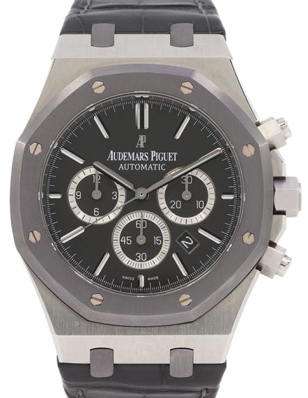 Audemars Piguet Royal Oak Leo Messi Chronograph Grey Dial on Leather Strap 26325TS.OO.D005CR.01 Complete 2013