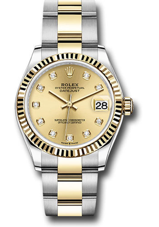 Rolex Datejust 31 Champagne Diamond Dial on Oyster 278273 Card 2014