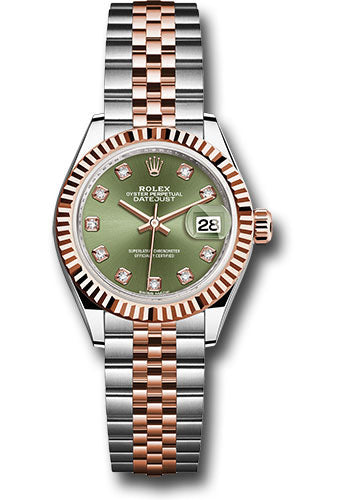 Rolex Datejust Lady Olive Green Diamond Dial on Jubilee 279171 Card 2017
