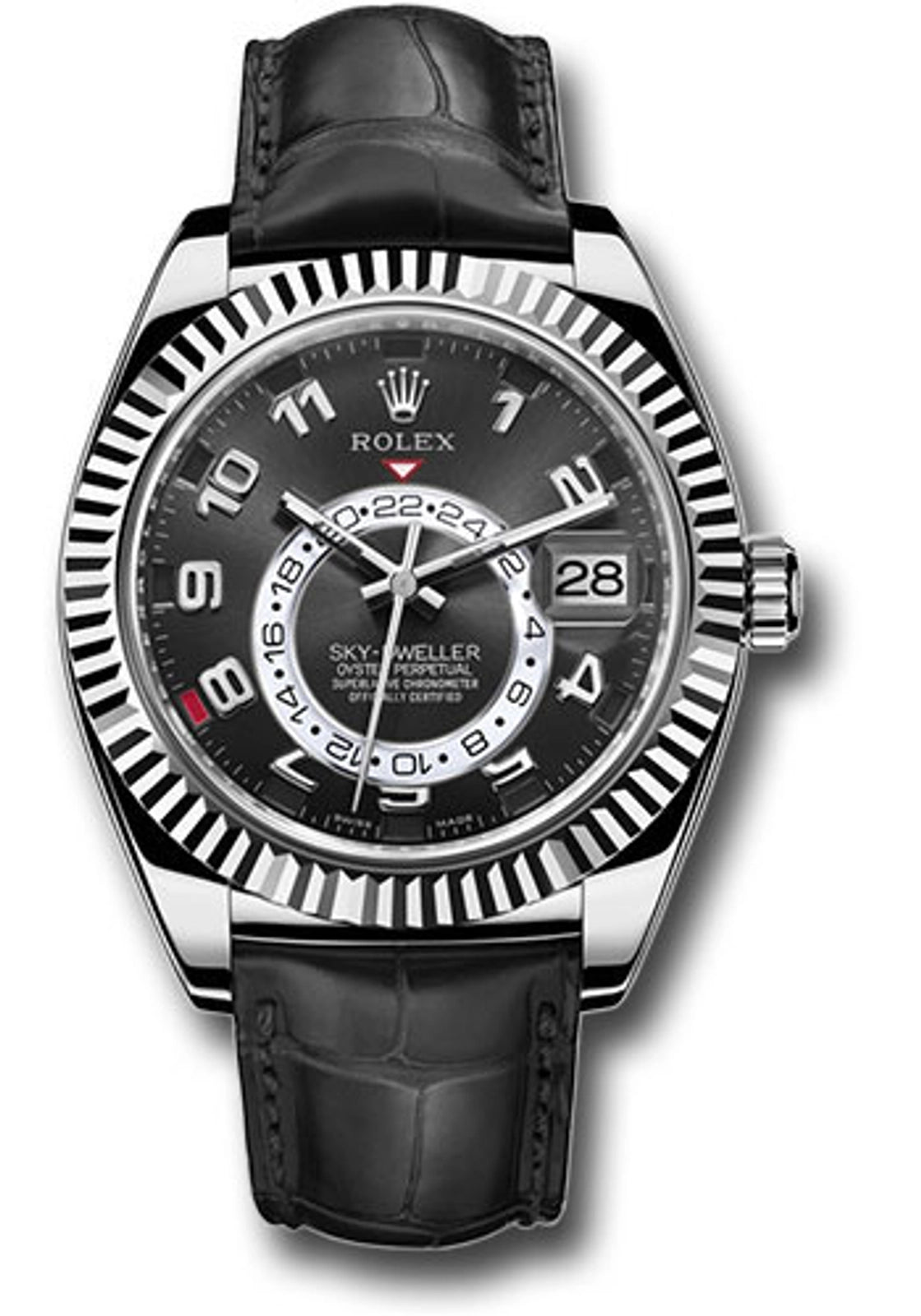 Rolex SkyDweller Black Dial on Leather 326139 Card 2014