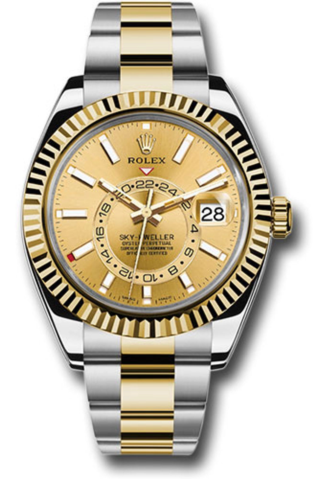 Rolex SkyDweller Champagne Dial on Oyster 326933 Card 2022