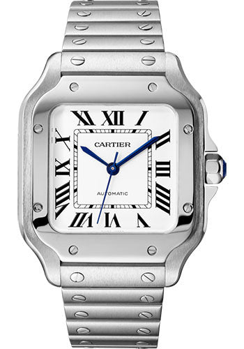 Cartier Santos de Cartier Medium Silver Dial on Bracelet WSSA0029 Complete 2021