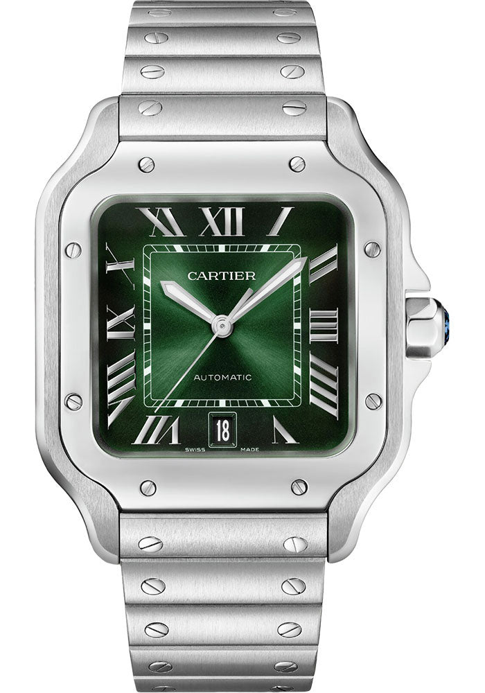 Cartier Santos de Cartier Large Green Dial on Bracelet WSSA0062 Card 2026