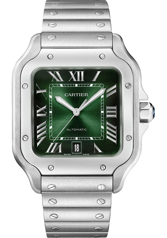 Cartier Santos de Cartier Large Green Dial on Bracelet WSSA0062 Card 2026